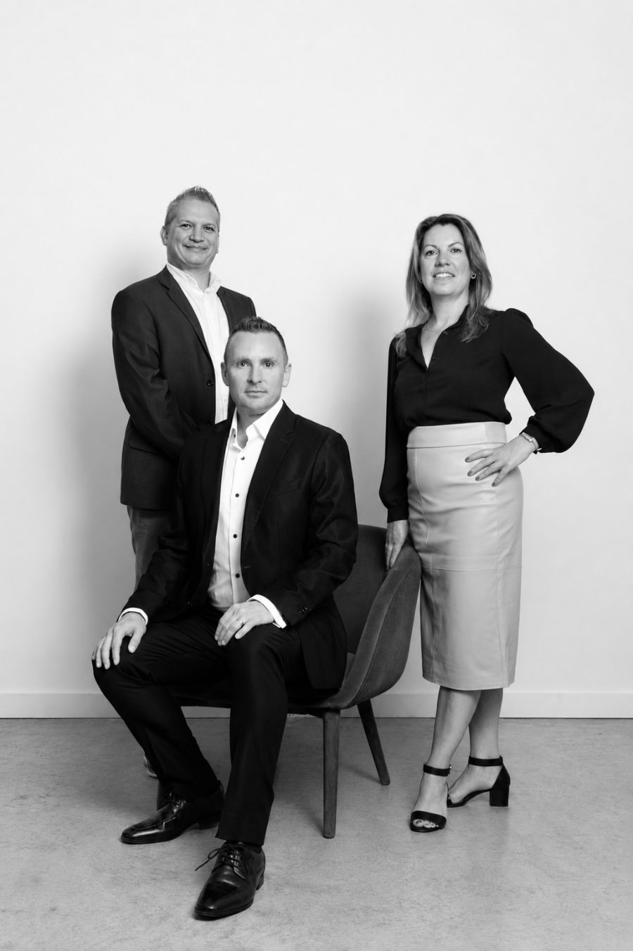 Vincent Chaput, Mélanie Lavoie et Francis Morin, courtiers immobiliers de l'Équipe Vincent Chaput